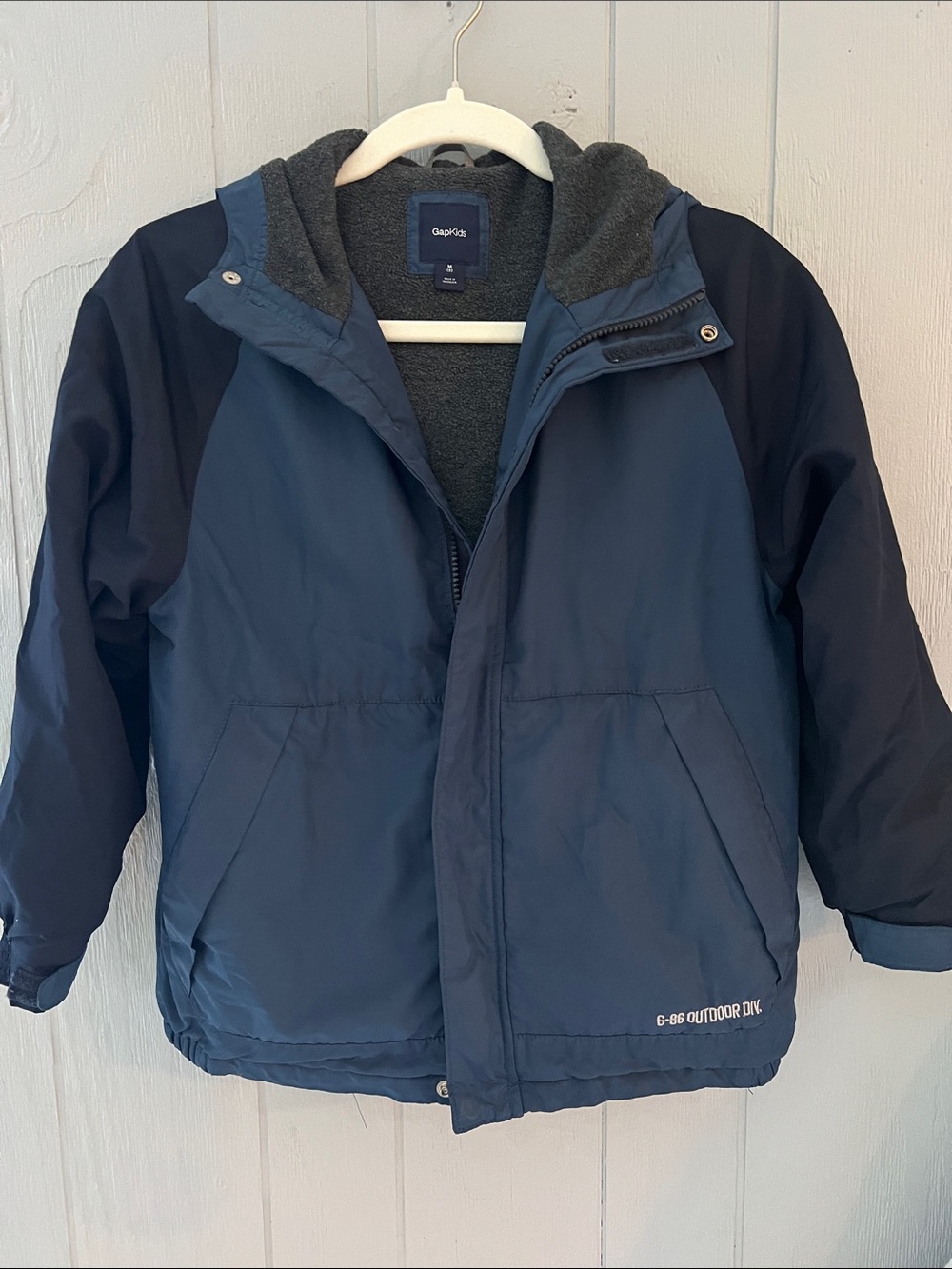 GAP Kids Navy Blue Kids' Insulated Hooded Jacket Medium